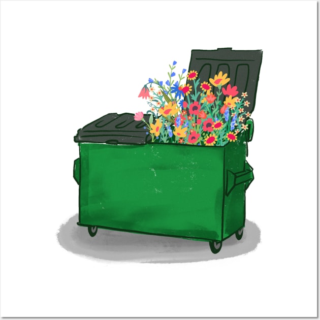 Dumpster Flowers Wall Art by Sunshine&Revolt